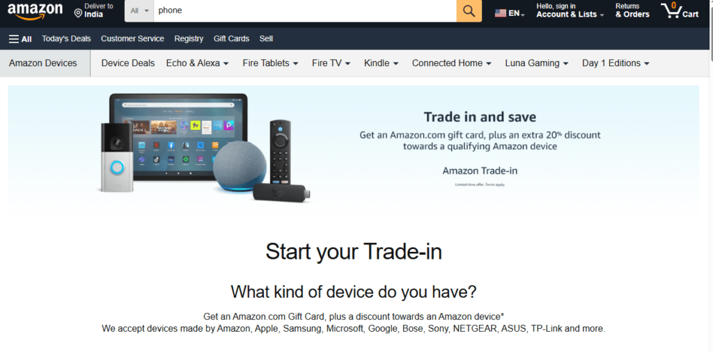 Amazon best site to sell your smartphone